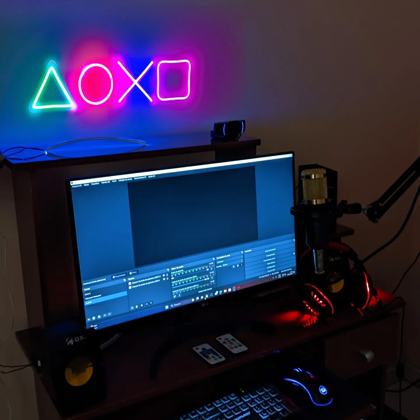 Neon Gamer Setup